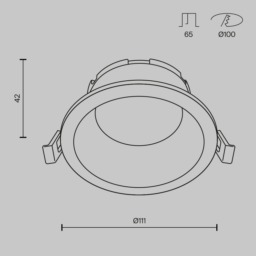 Картинка Встраиваемый светильник Technical DL126-GX53-B Share