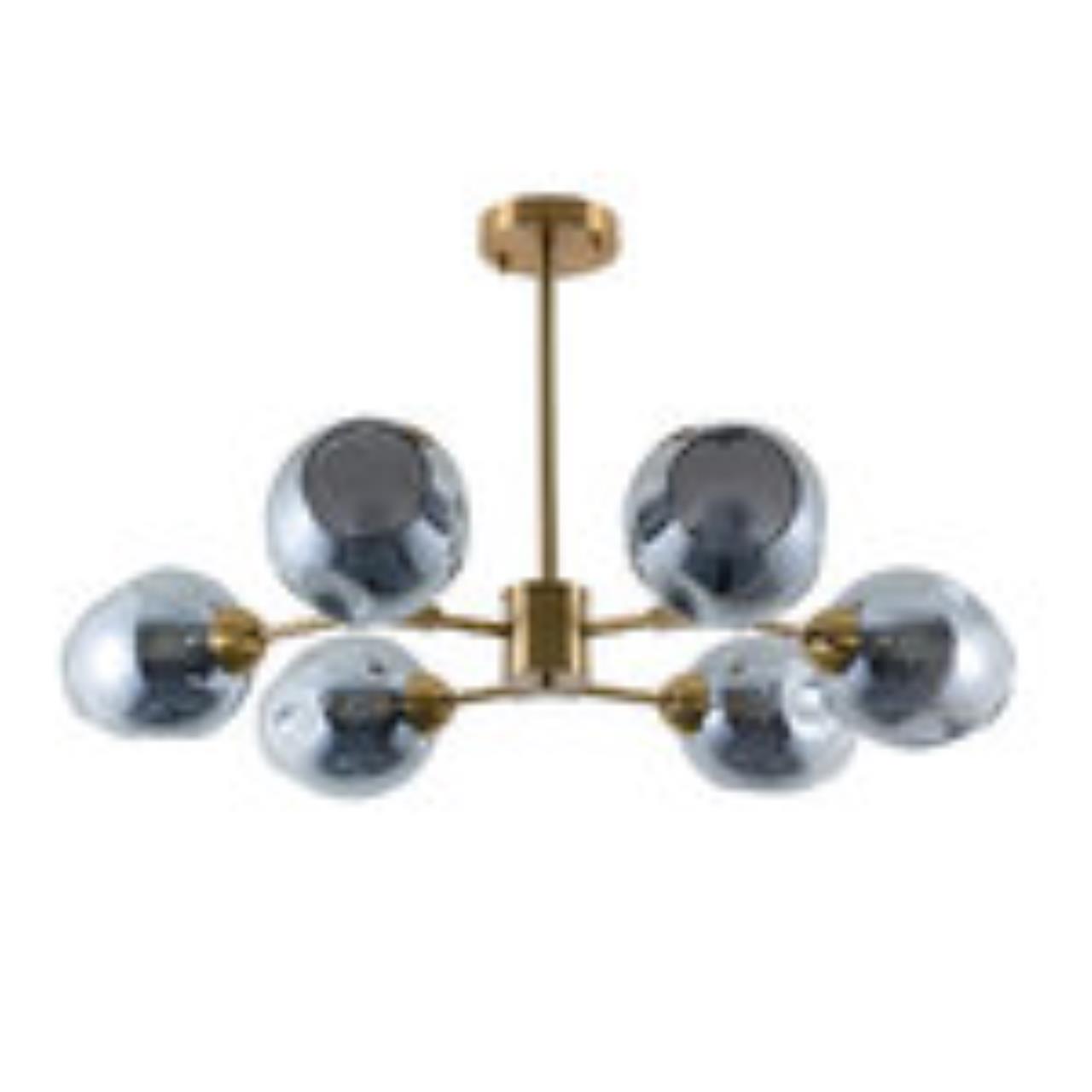 Картинка Потолочная люстра Arte Lamp Yuka Smoky A7759PL-6PB