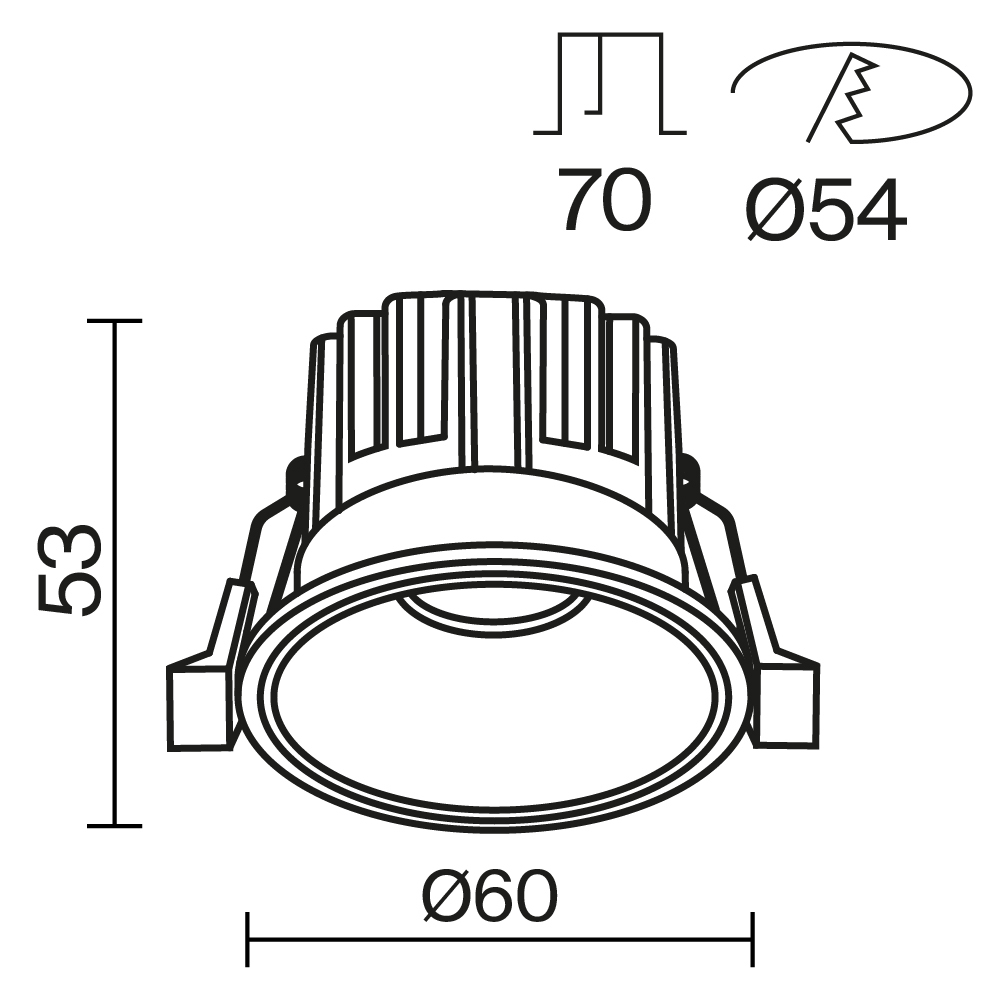Дополнительная картинка Встраиваемый светильник Technical DL058-7W3K-W