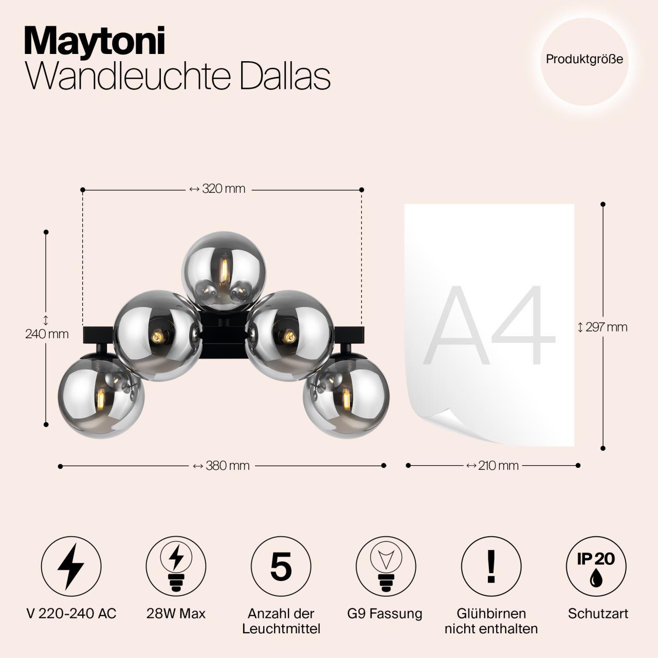 Дополнительная картинка Настенный светильник (бра) Maytoni MOD547WL-05B