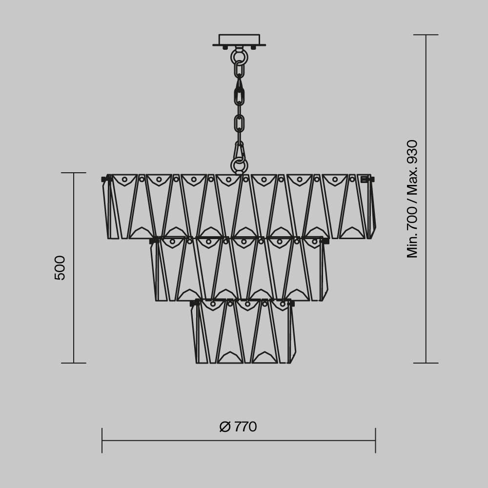 Дополнительная картинка Подвесная люстра Maytoni Puntes MOD043PL-18G