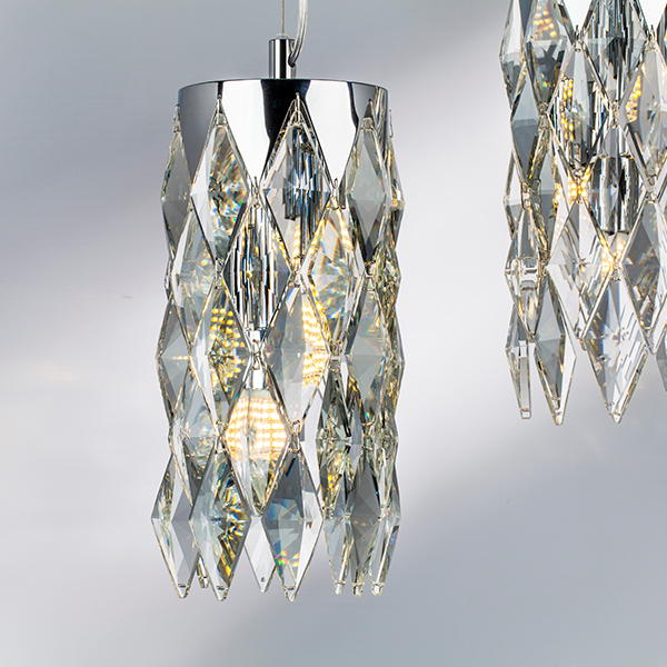 Картинка 722034 Подвесной светильник LIMPIO 3х28W G9 ХРОМ/ПРОЗРАЧНЫЙ