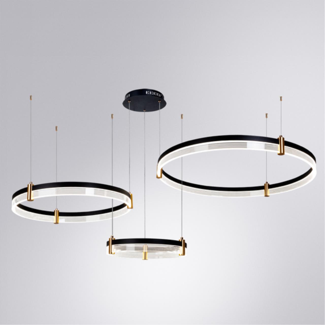 Картинка Подвесной светодиодный светильник Arte Lamp Mercury A2185SP-3BK