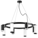lr01837486476 подвесной светильник rullo 8х50w gu10 черный/белый (571018+214437-4+214486-4+203437-4+203436-4), доставка по Казахстану 