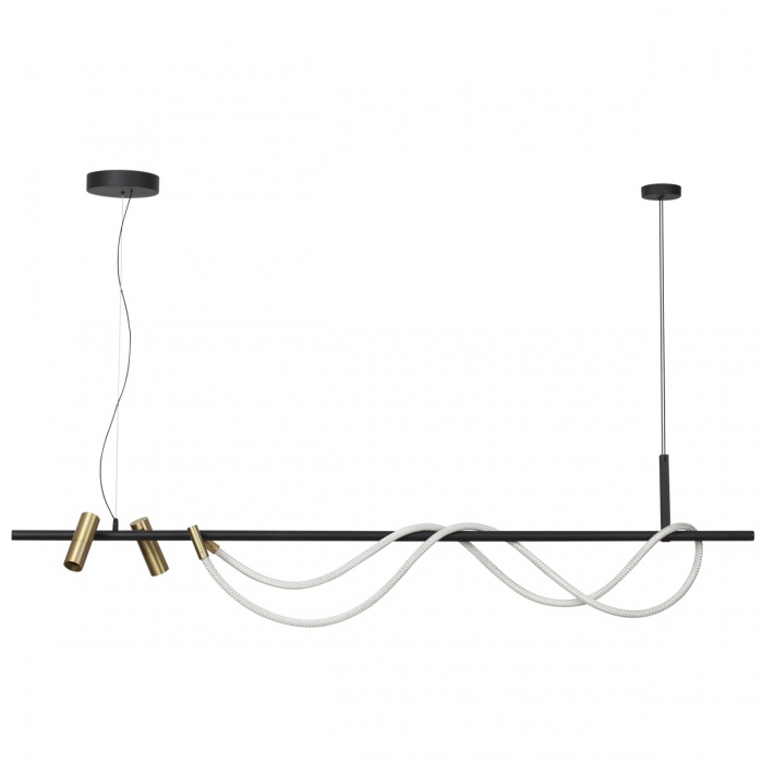 люстры 4397/40l hightech odl23 103 черный/античная бронза/металл/канат подвесной св-к ip20 led 40w 1580лм 3000k corda, доставка по Казахстану 