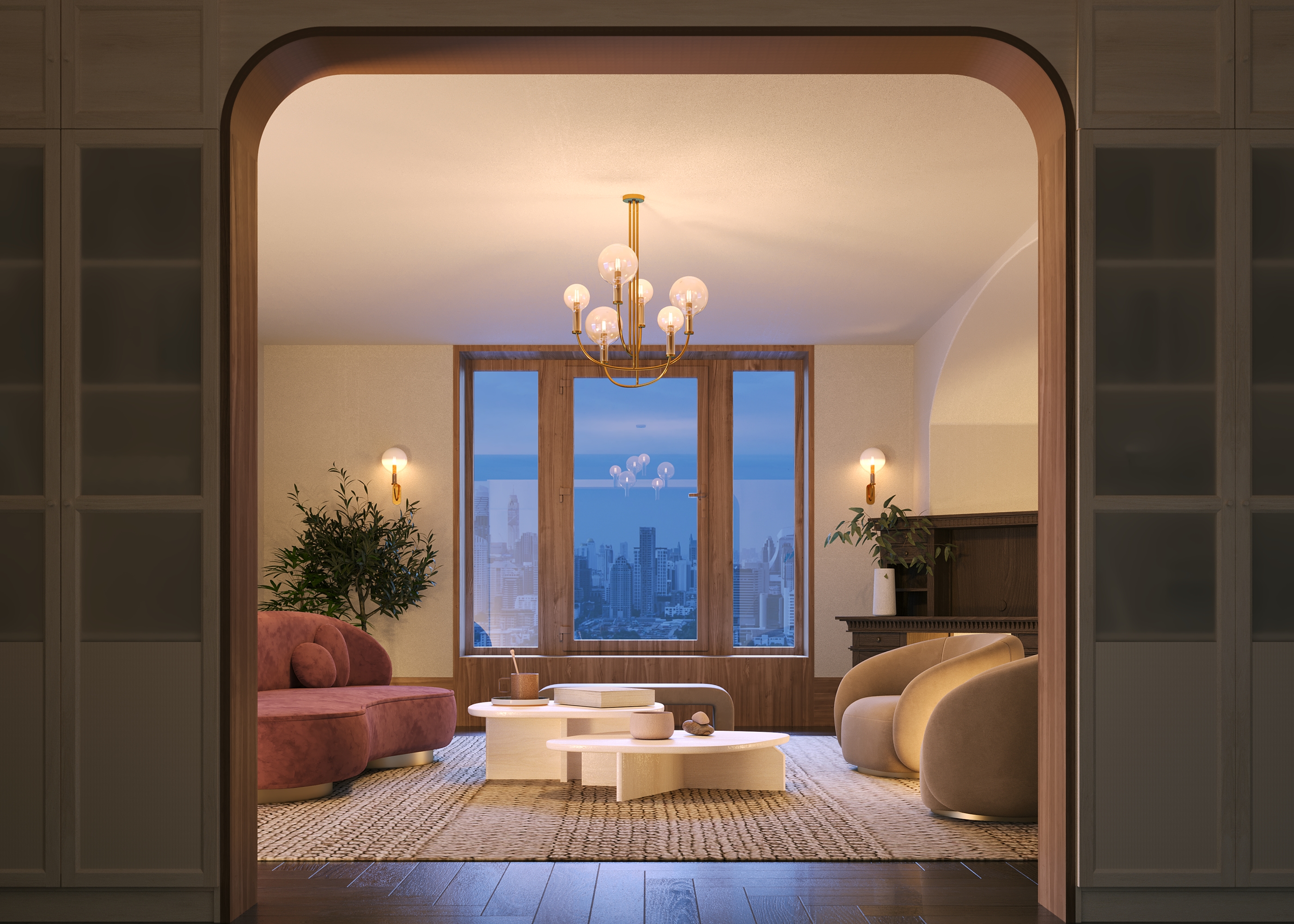 Дополнительная картинка Подвесной светильник Maytoni MOD333PL-06BS1