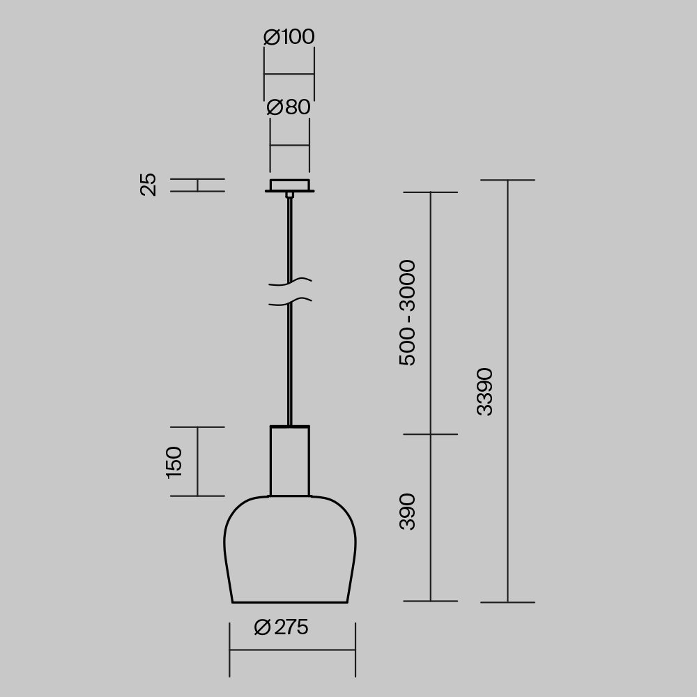 Дополнительная картинка Подвесной светильник Maytoni MOD414PL-L7B3K