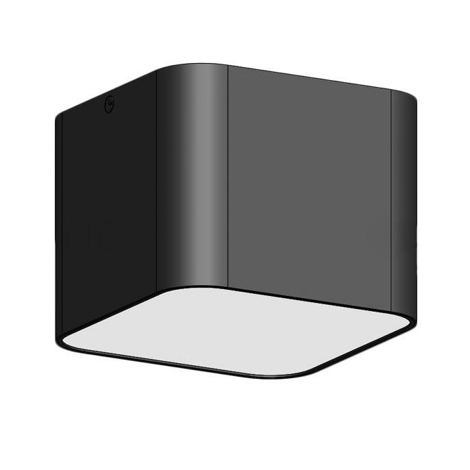 Картинка 99283 Накладной светильник GRIMASOLA, 1x28W(E27), 140х140, H110, сталь, алюминий, черный пластик, бе