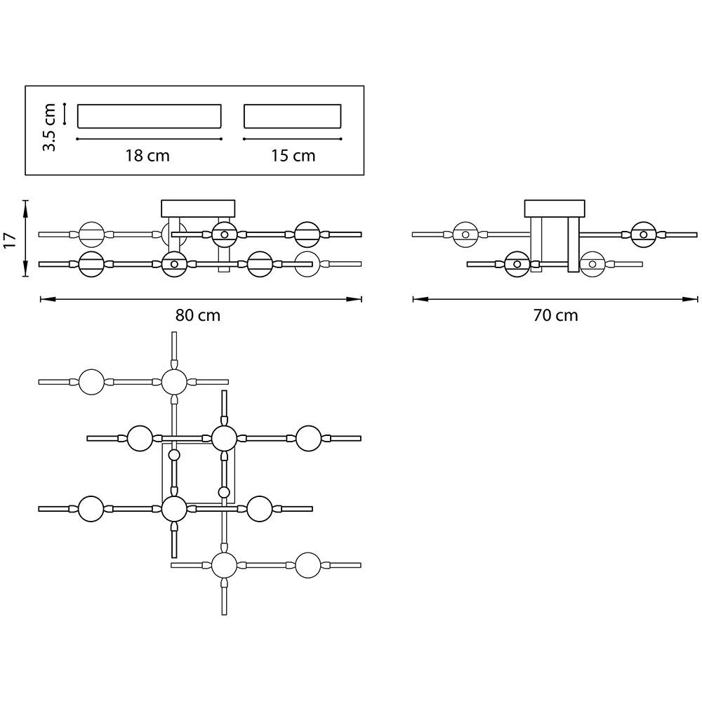 Дополнительная картинка Потолочная светодиодная люстра Lightstar Bergamo 745147