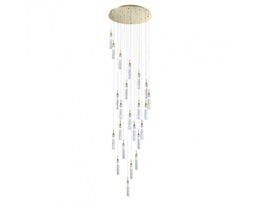 люстры newport 4520 4528+14/s gold , подвесной светильник , gold clear crystal  d80*h340 cm g9 22*60w, доставка по Казахстану 