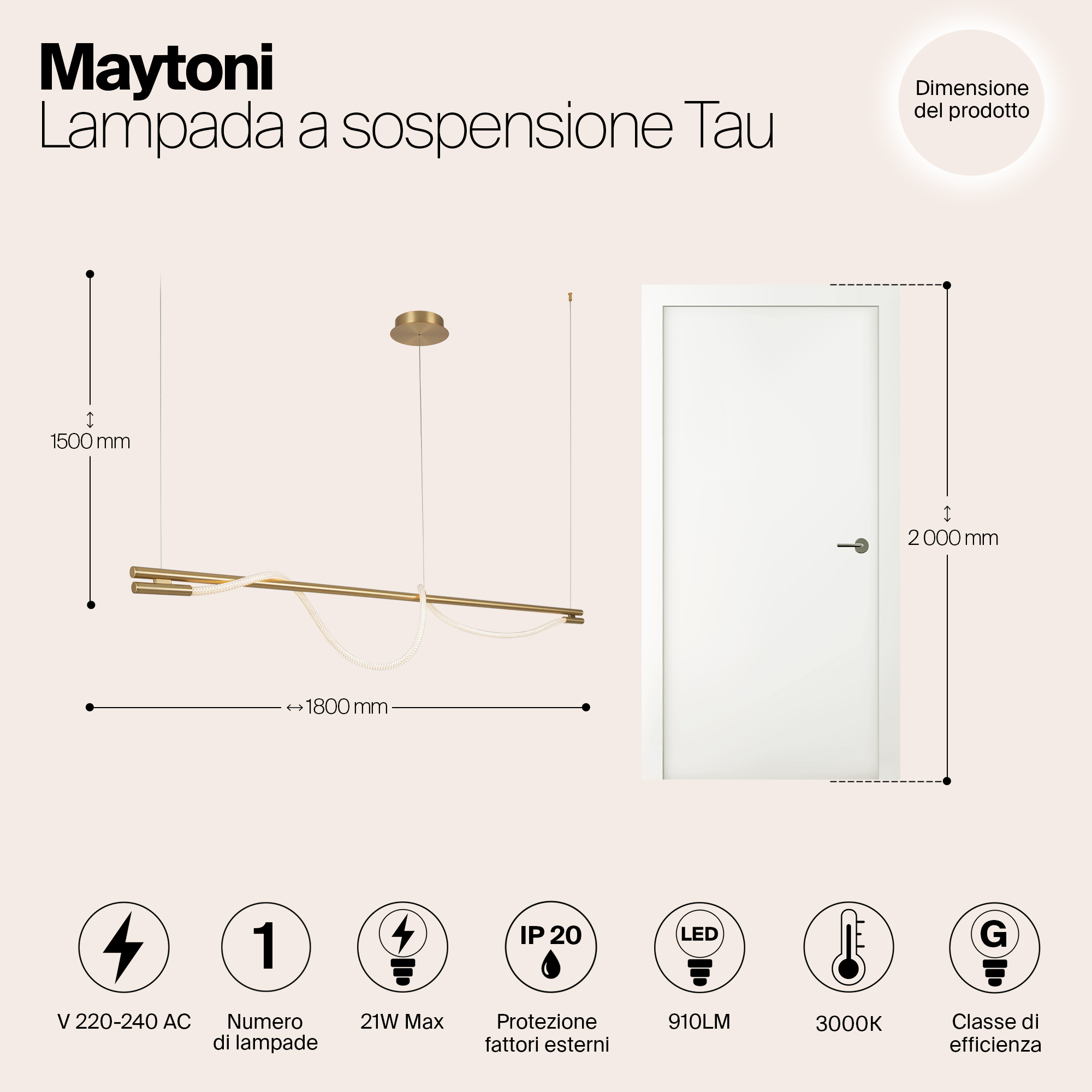 Дополнительная картинка Подвесной светильник Maytoni MOD166PL-L20G3K