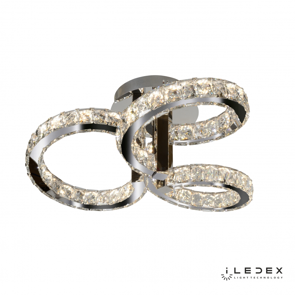 Потолочные Потолочный светильник iLedex Crystal Ice 16148/3 Хром, доставка по Казахстану 