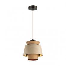 Подвесные 4992/1 PENDANT ODL23 287 св. коричневый/золотой/металл/кожа Подвес E27 60W KRESSA, доставка по Казахстану 