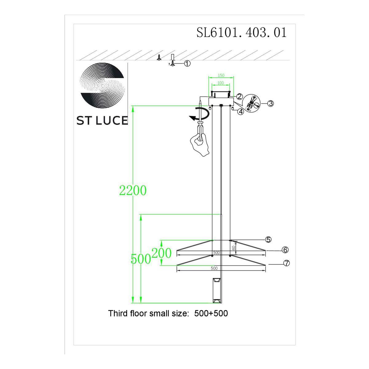 Картинка Подвесной светодиодный светильник ST Luce Isola SL6101.403.01