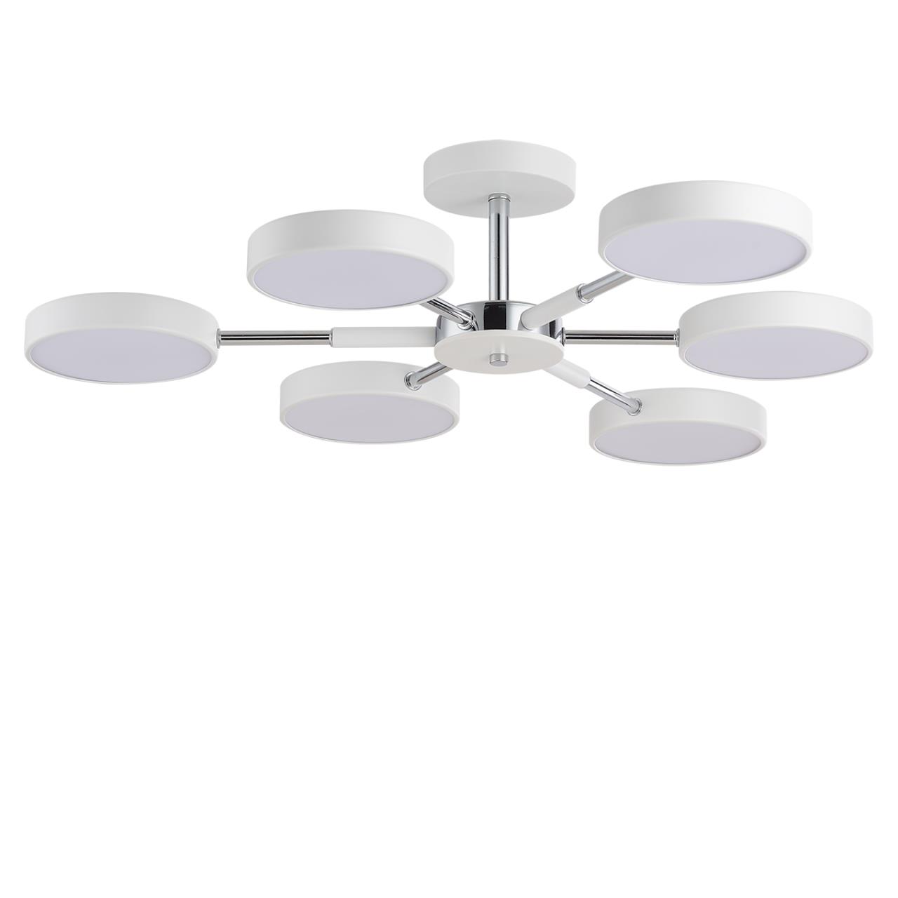 люстры 5659/99cl ledio ln23 белый, хром светильник потолочный led 108w 5773лм 3000-6000к 220v mika, доставка по Казахстану 