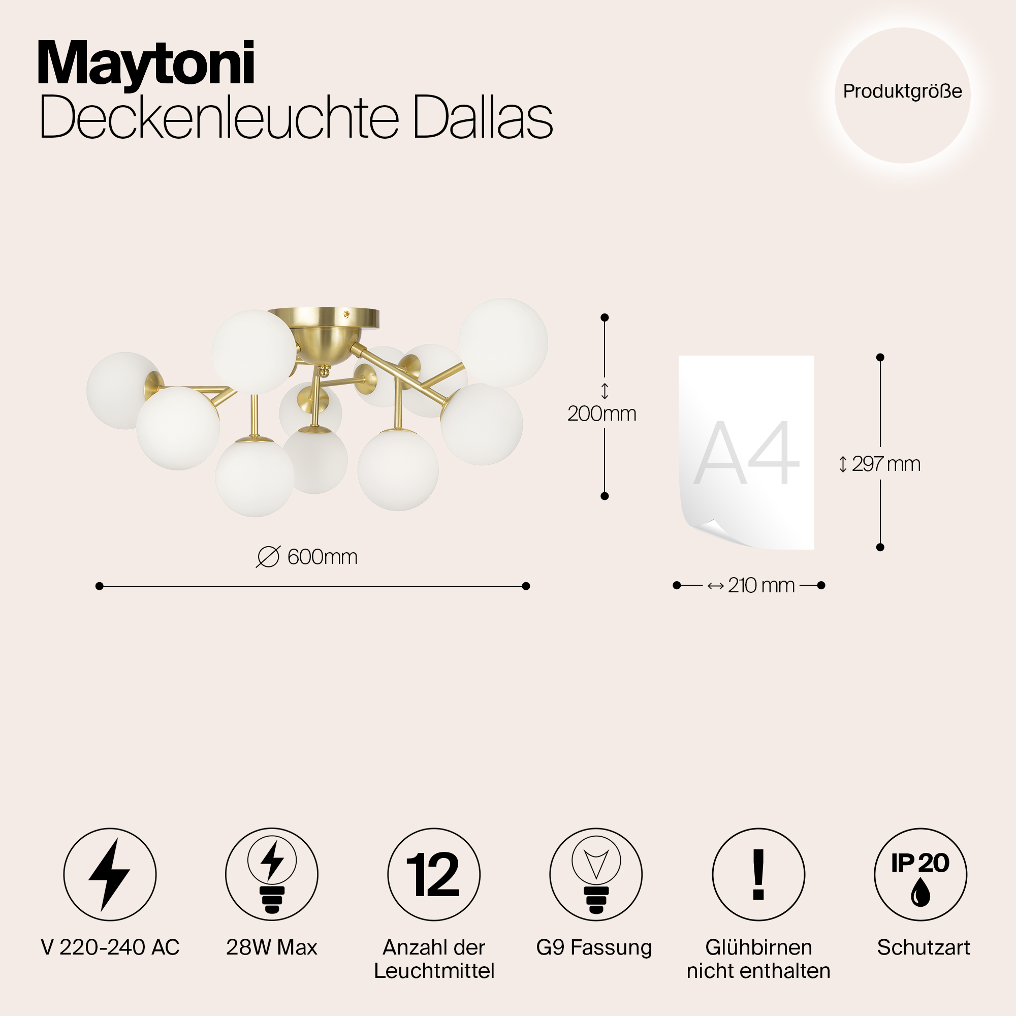 Дополнительная картинка Потолочная люстра  Maytoni MOD545CL-12BS