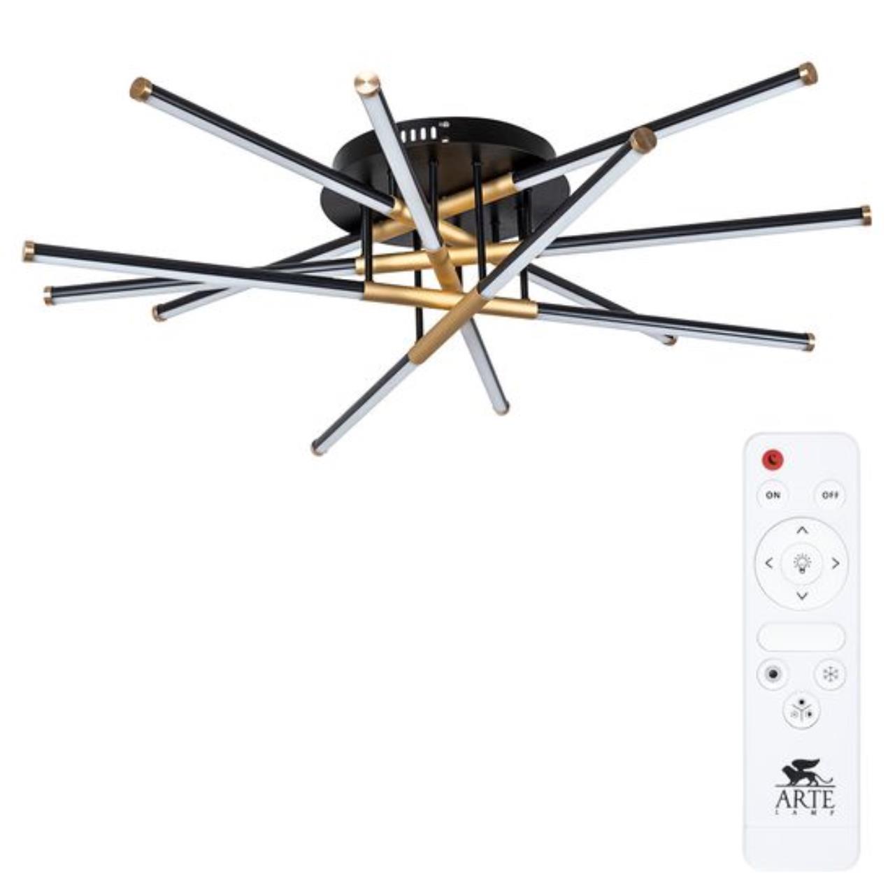 люстры потолочный светильник arte lamp fernando a2199pl-6bk, доставка по Казахстану 