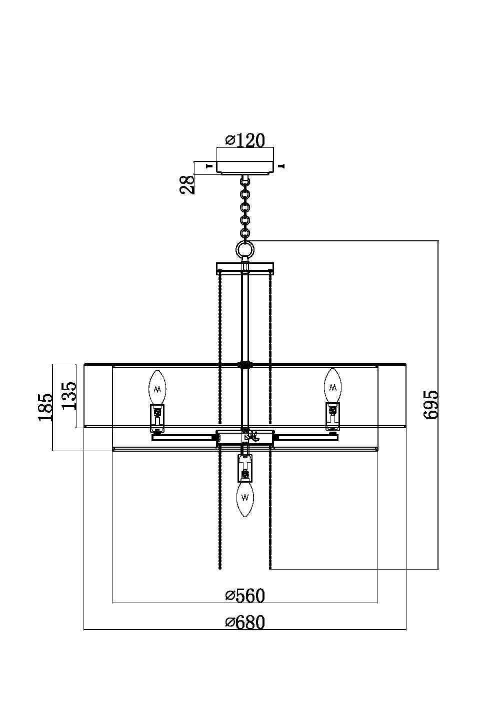 Дополнительная картинка Подвесной светильник Maytoni MOD151PL-05G