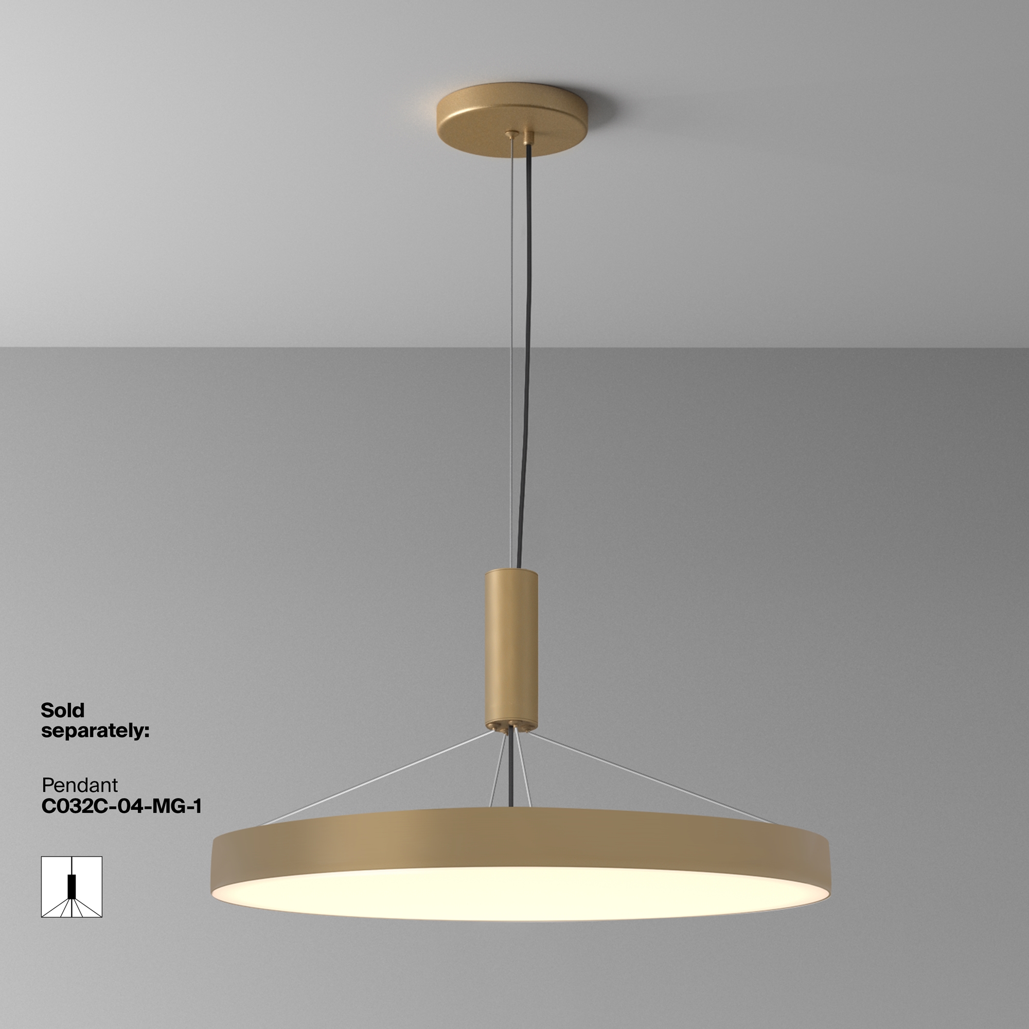 Дополнительная картинка Потолочный светильник Technical C032CL-90W3K-RD-MG