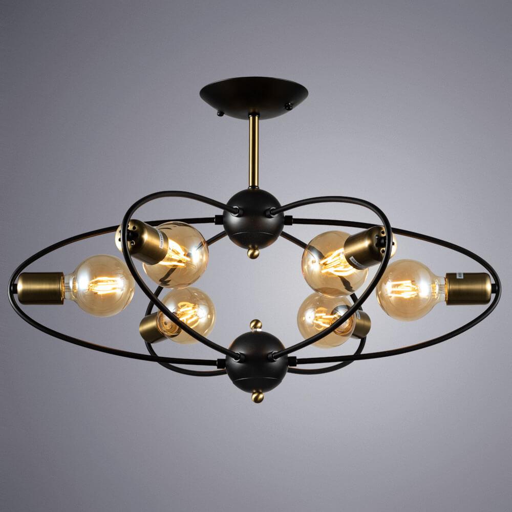 Дополнительная картинка Потолочная люстра Arte Lamp Glasgow A1963PL-6BK