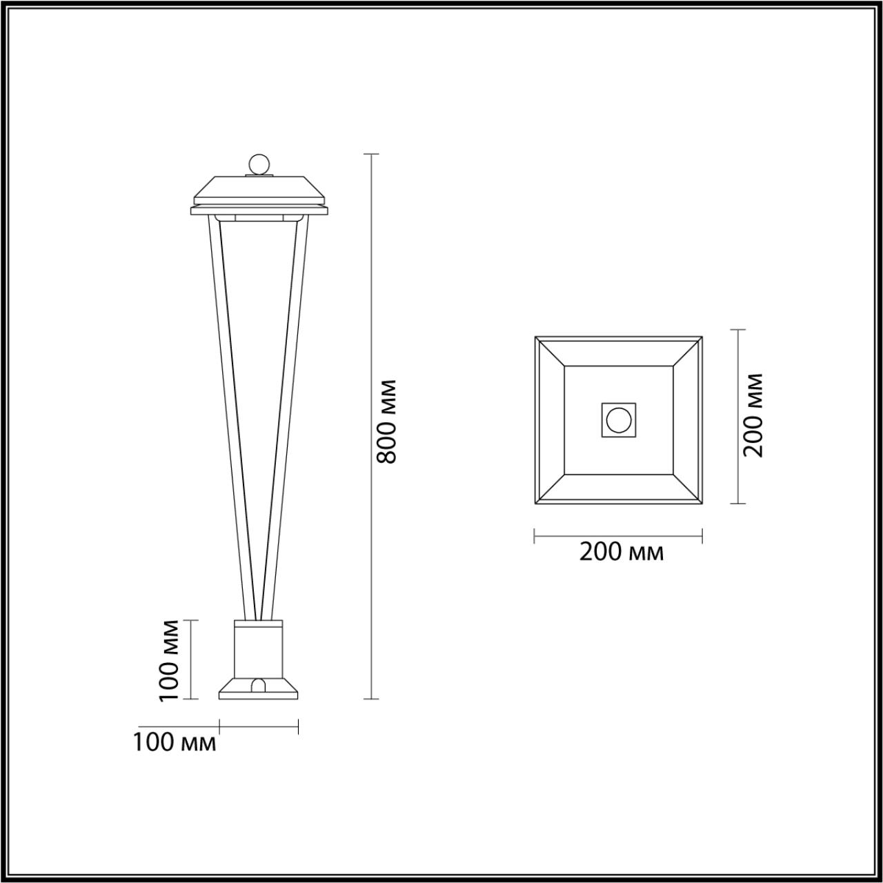 Картинка 6655/12GL3 Odeon Light  Уличный светильник TILDA