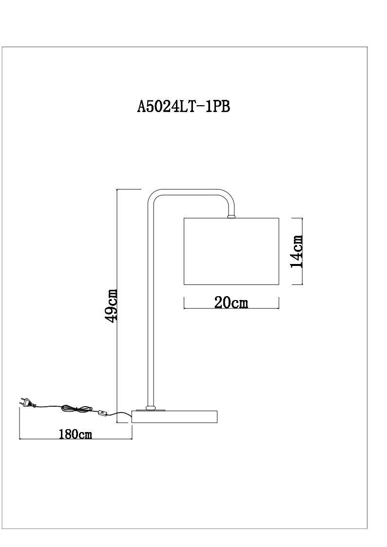 Картинка Настольная лампа Arte Lamp Rupert A5024LT-1PB