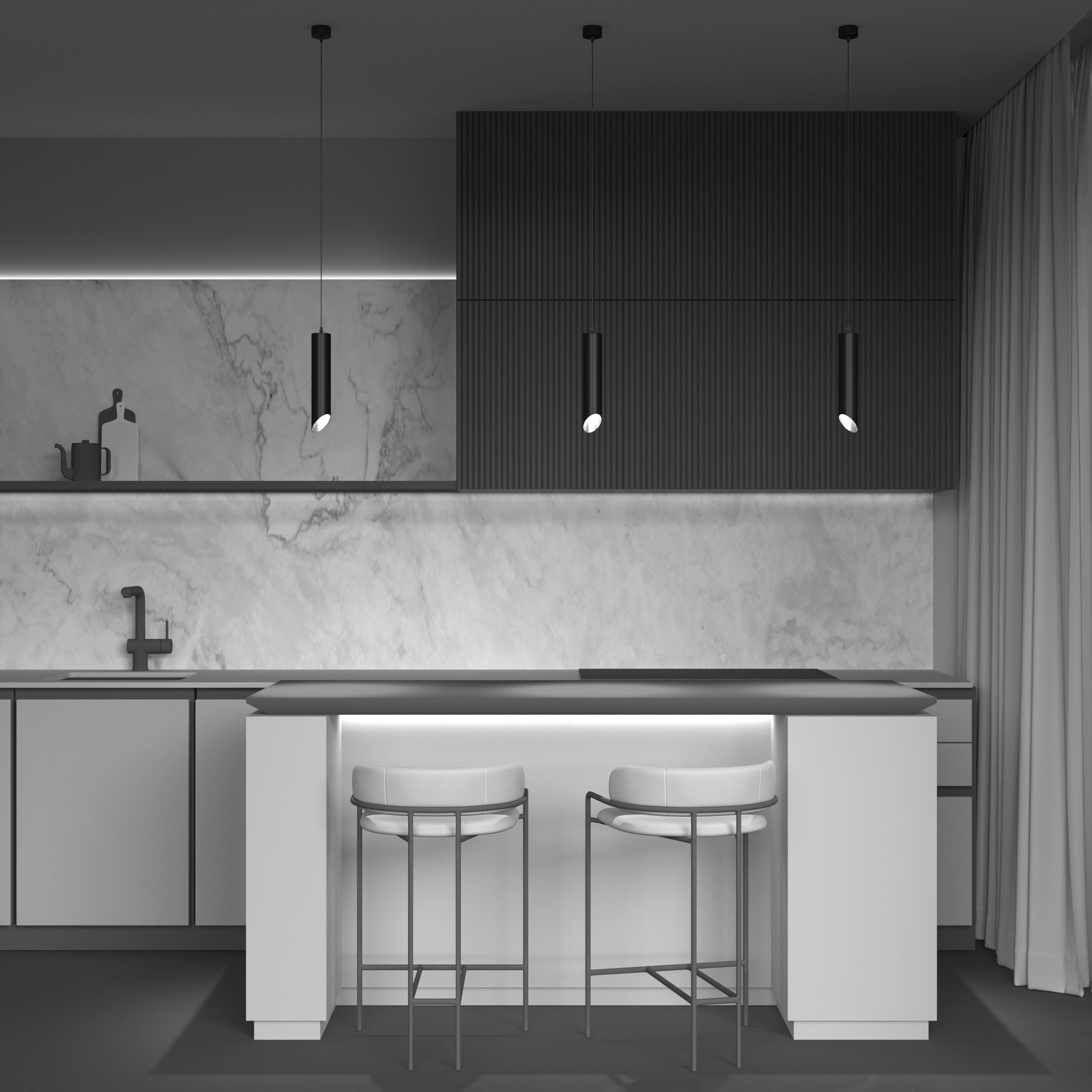 Дополнительная картинка Подвесной светильник Technical P044PL-01-40GU10-B