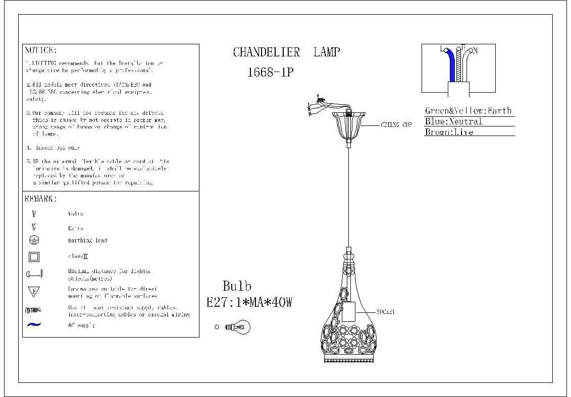 Картинка Подвесной светильник Favourite Latifa 1668-1P