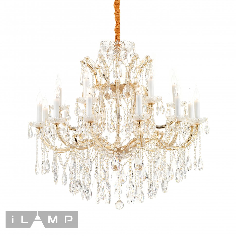 Картинка Подвесная люстра iLamp Diamond 6071-18 GD+CL
