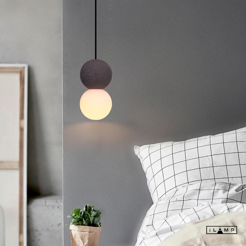 Картинка Подвесной светильник iLamp FOXTROT 10694P/1-D100 BLACK&WHITE