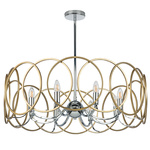 713083 (md21051-8a) люстра regolo 8х40w e14  хром/золото (в комплекте), доставка по Казахстану 