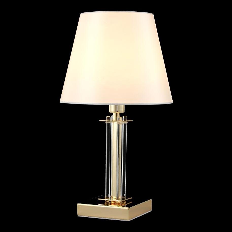 Картинка Настольная лампа Crystal Lux NICOLAS LG1 GOLD/WHITE Crystal Lux 3401/501