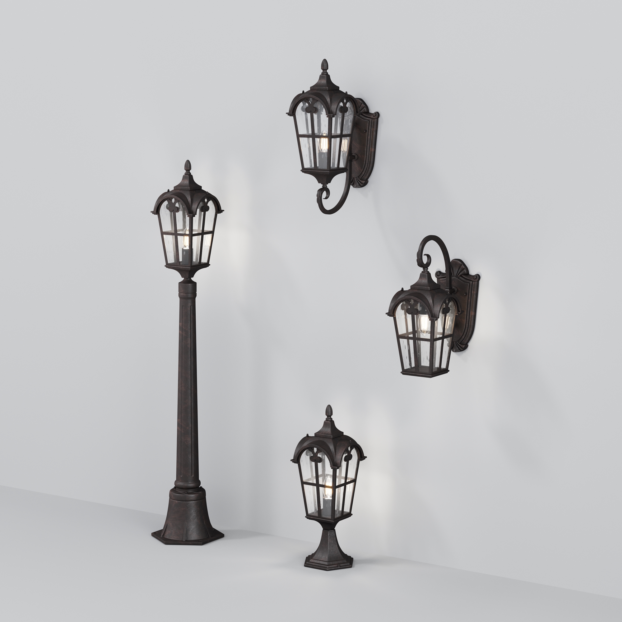 Дополнительная картинка Настенный светильник (бра) Outdoor O413WL-01BZ