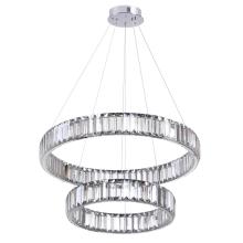 4930/60l l-vision odl24 000  хром/прозрачный металл/хрусталь люстра led 60w 4000k 7140лм vekia, доставка по Казахстану 
