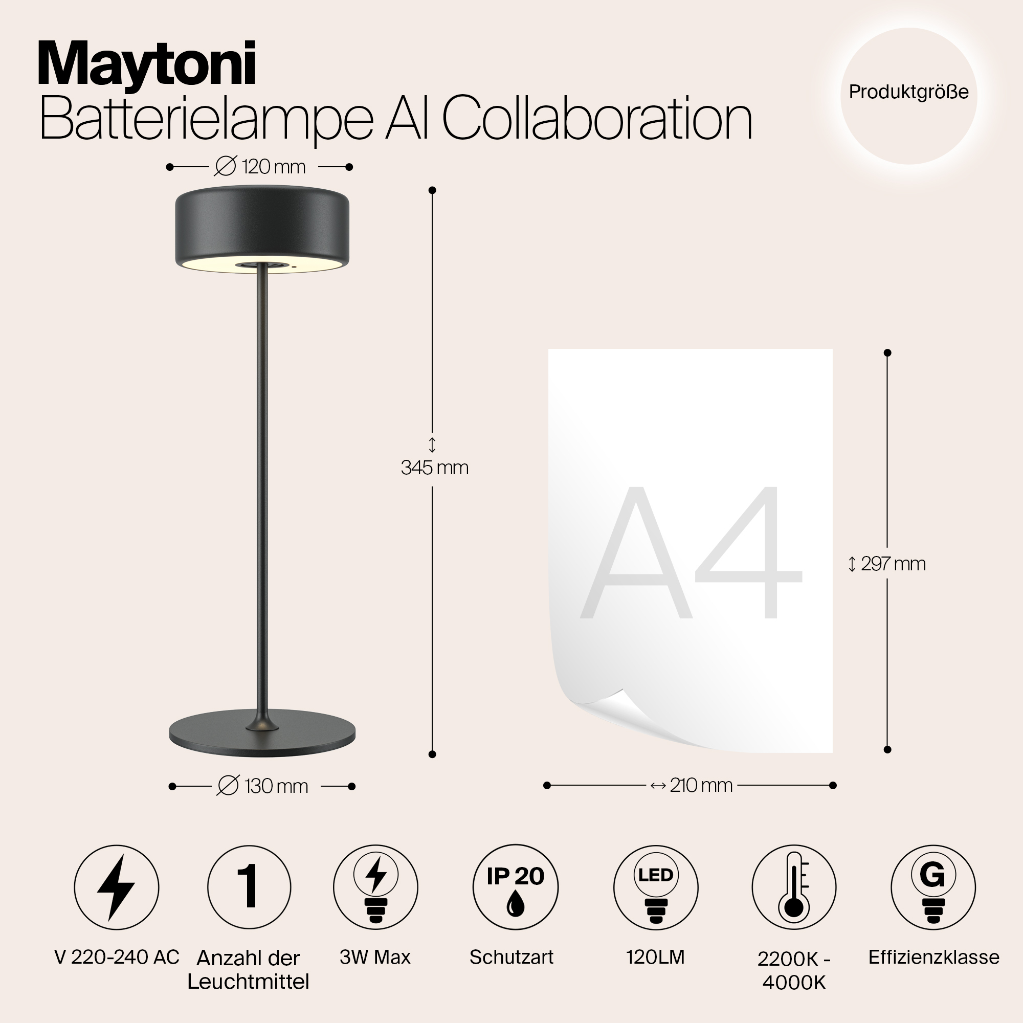 Картинка Аккумуляторный светильник Maytoni MOD229TL-L3B3K2