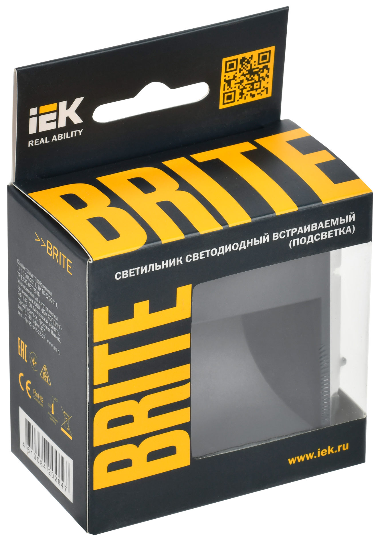 BRITE Подсветка LED встраиваемая ПЛ20-БрЧ черн. IEK — фото 2