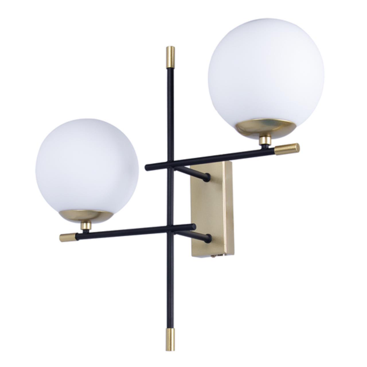 Настенный светильник Arte Lamp ARKAB A2225AP-2BK — фото 2