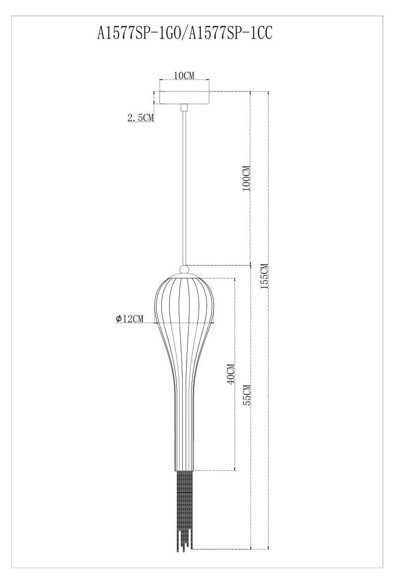 Картинка Подвесной светильник Arte Lamp Waterfall A1577SP-1CC