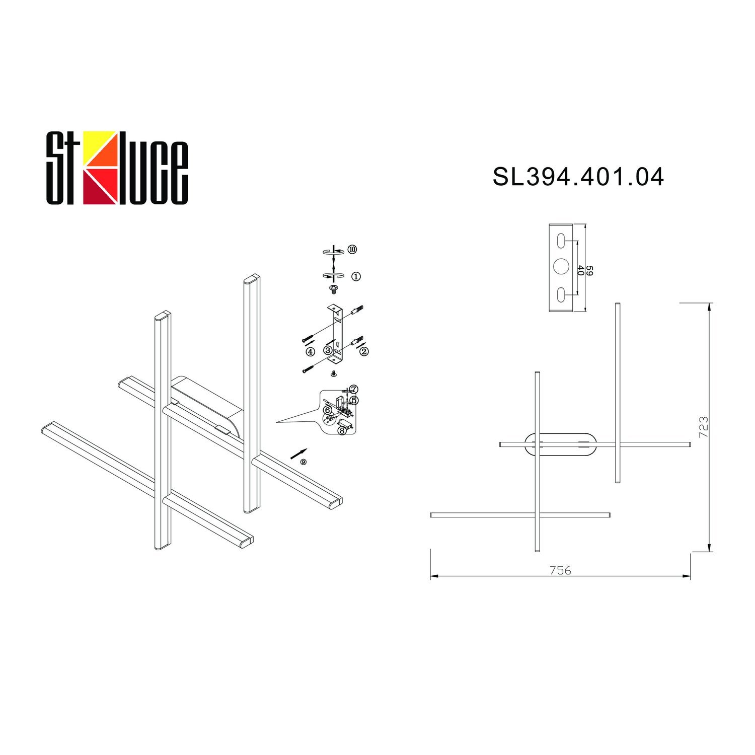 Картинка Настенный светильник ST Luce Basoni SL394.401.04