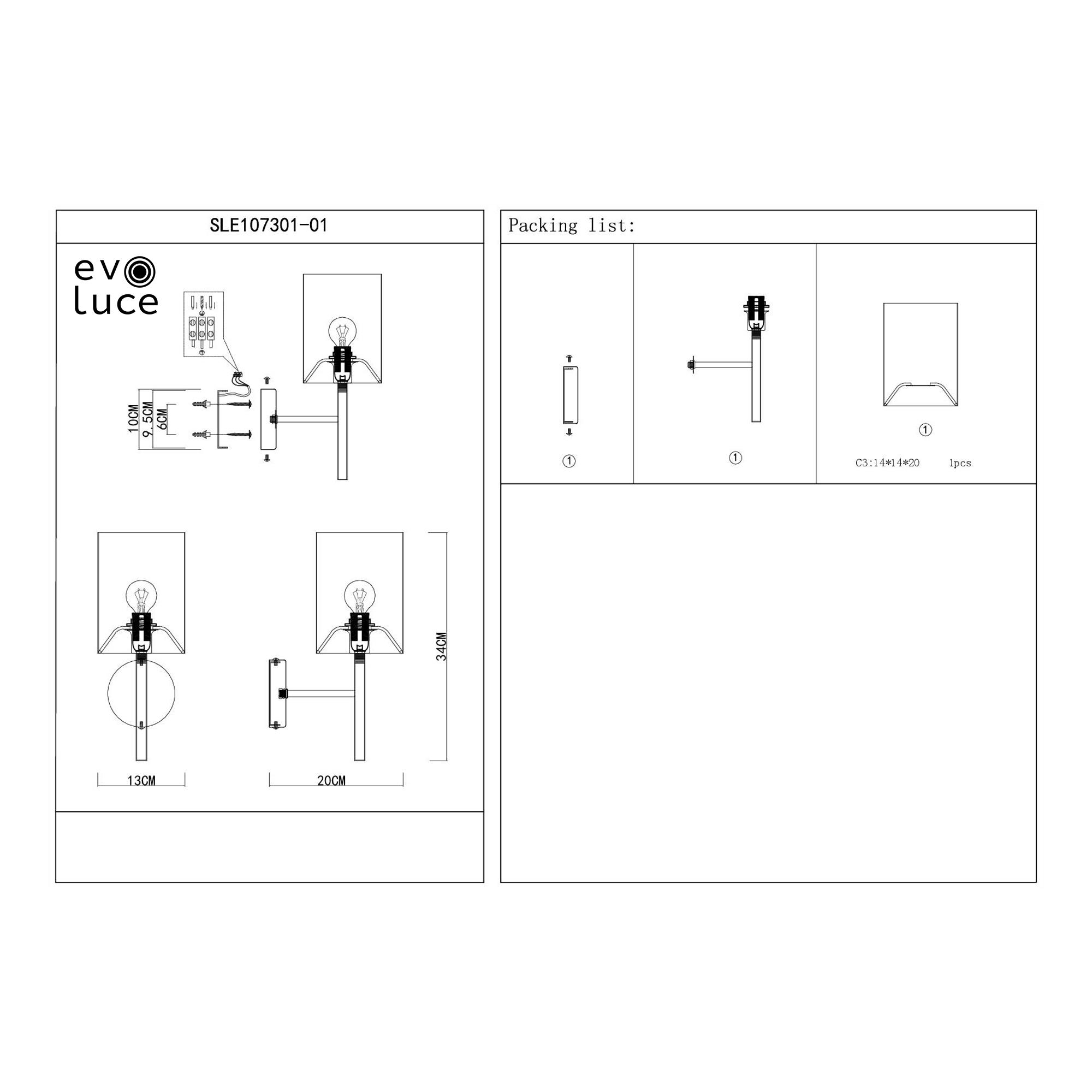 Картинка Бра Evoluce Noia SLE107301-01