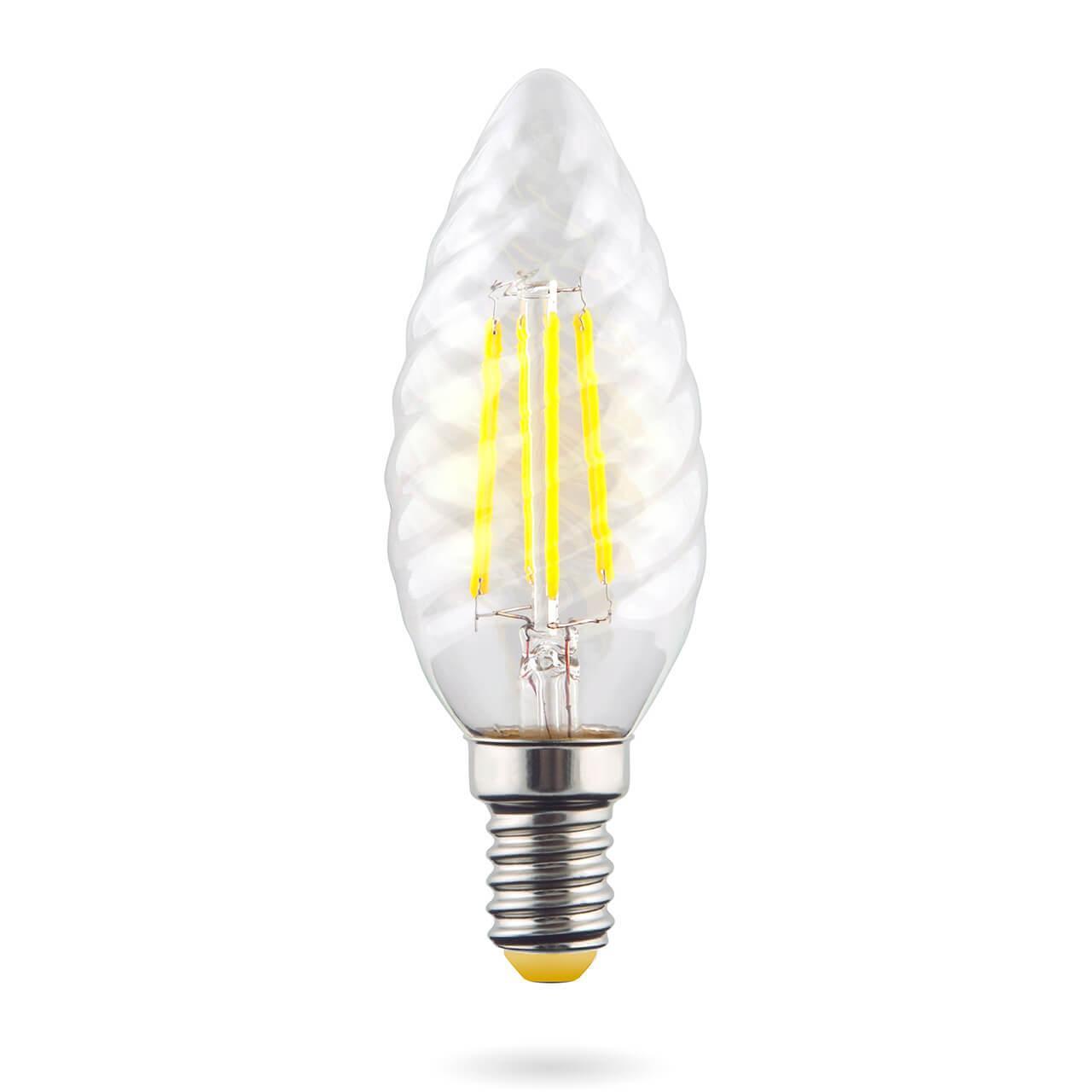 Дополнительная картинка Лампа светодиодная филаментная Voltega E14 6W 4000К прозрачная VG10-CC1E14cold6W-F 7028
