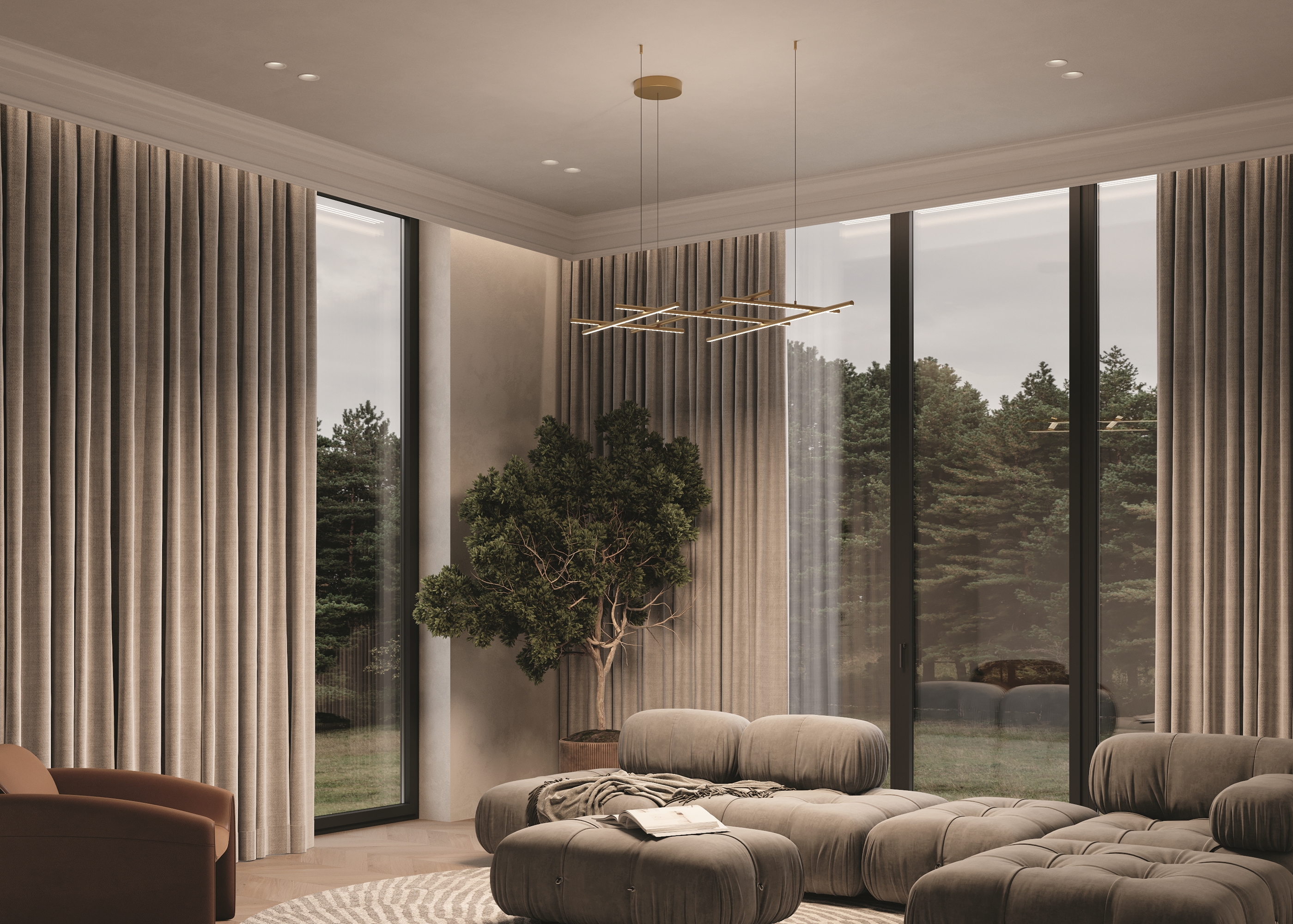 Дополнительная картинка Подвесной светильник Maytoni MOD278PL-L86G3K