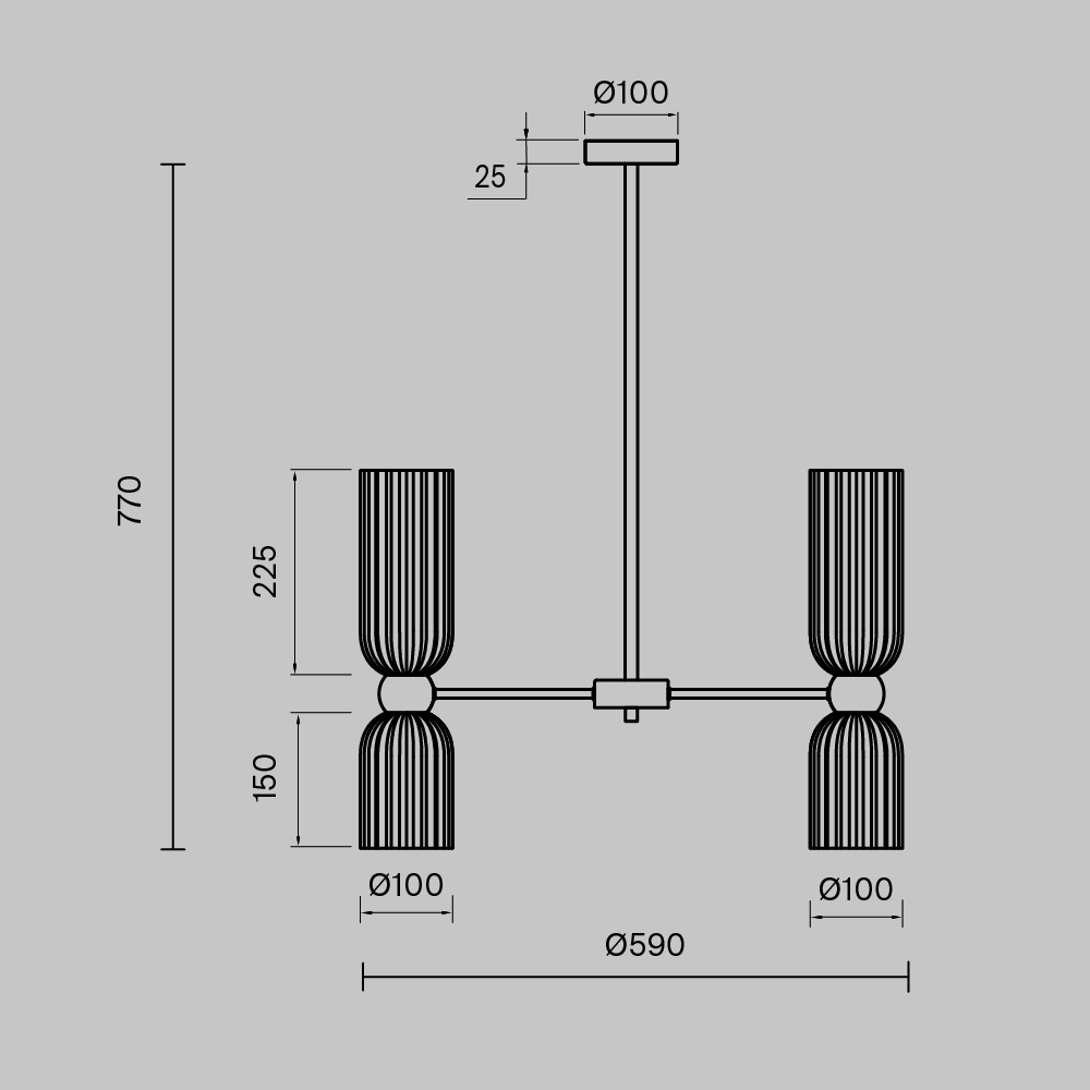 Дополнительная картинка Подвесная люстра Maytoni MOD302PL-10CG