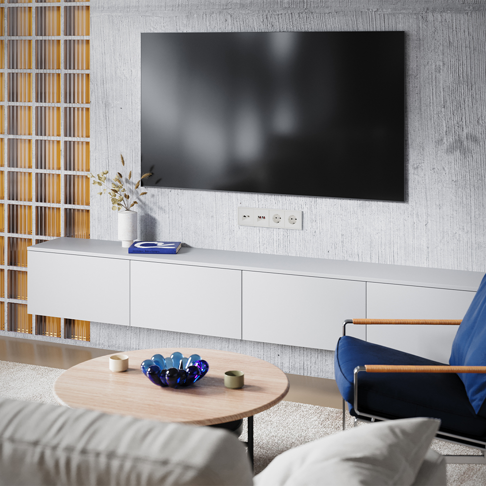 Накладка для розетки TV+RJ45 кат. 6, S70 (хлопок) — фото 4