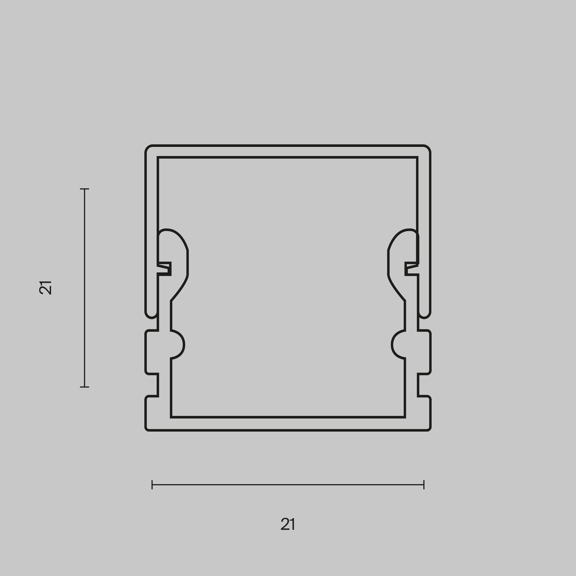 Картинка Комплектующие к светодиодной ленте Technical ALM007S-2M