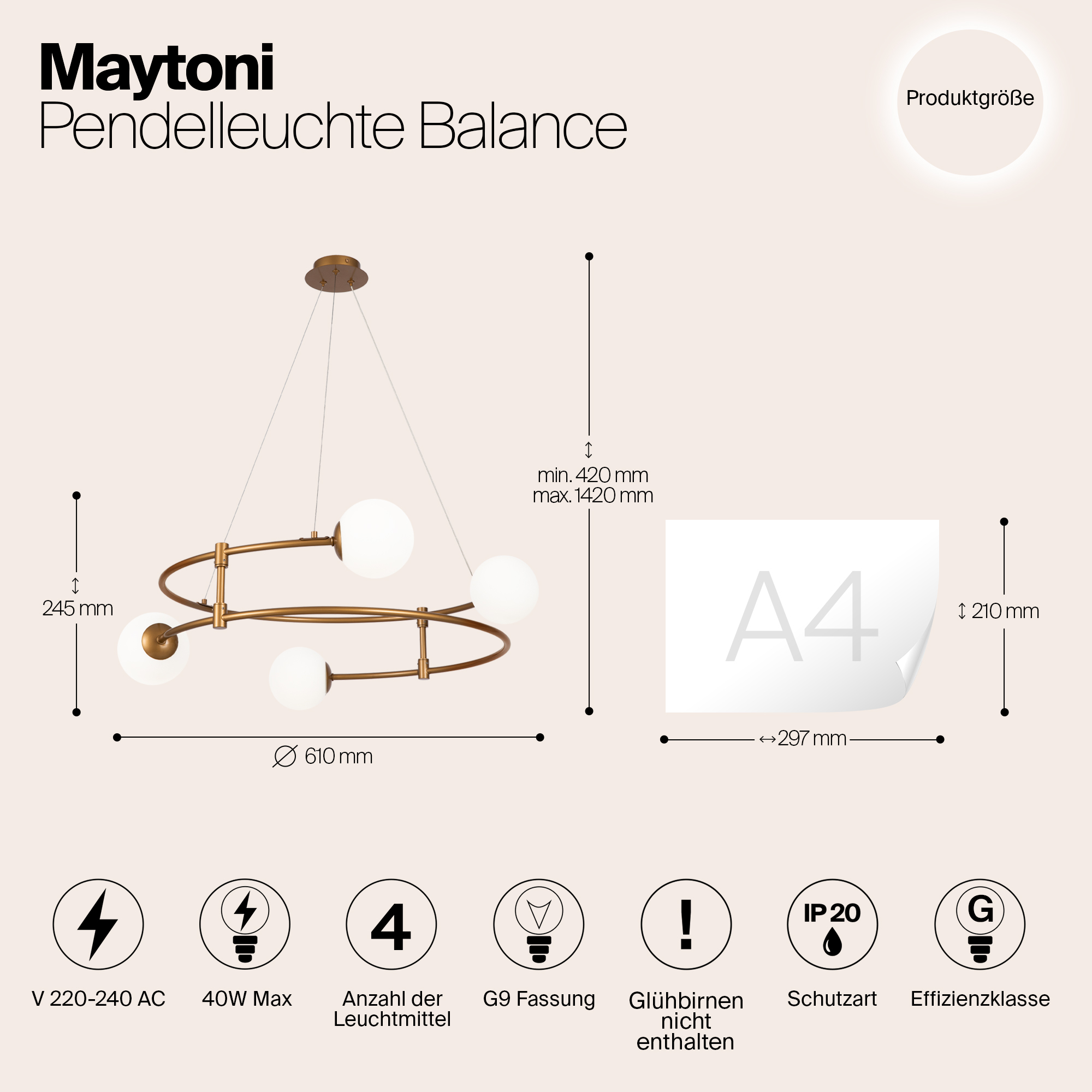Дополнительная картинка Люстра Maytoni MOD317PL-04G