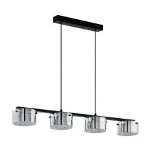 люстры 39875 светод. подвес copillos димм, 5х7,2w(led), l1160, b150, h1500, 2850lm, сталь, черный стекло с, доставка по Казахстану 