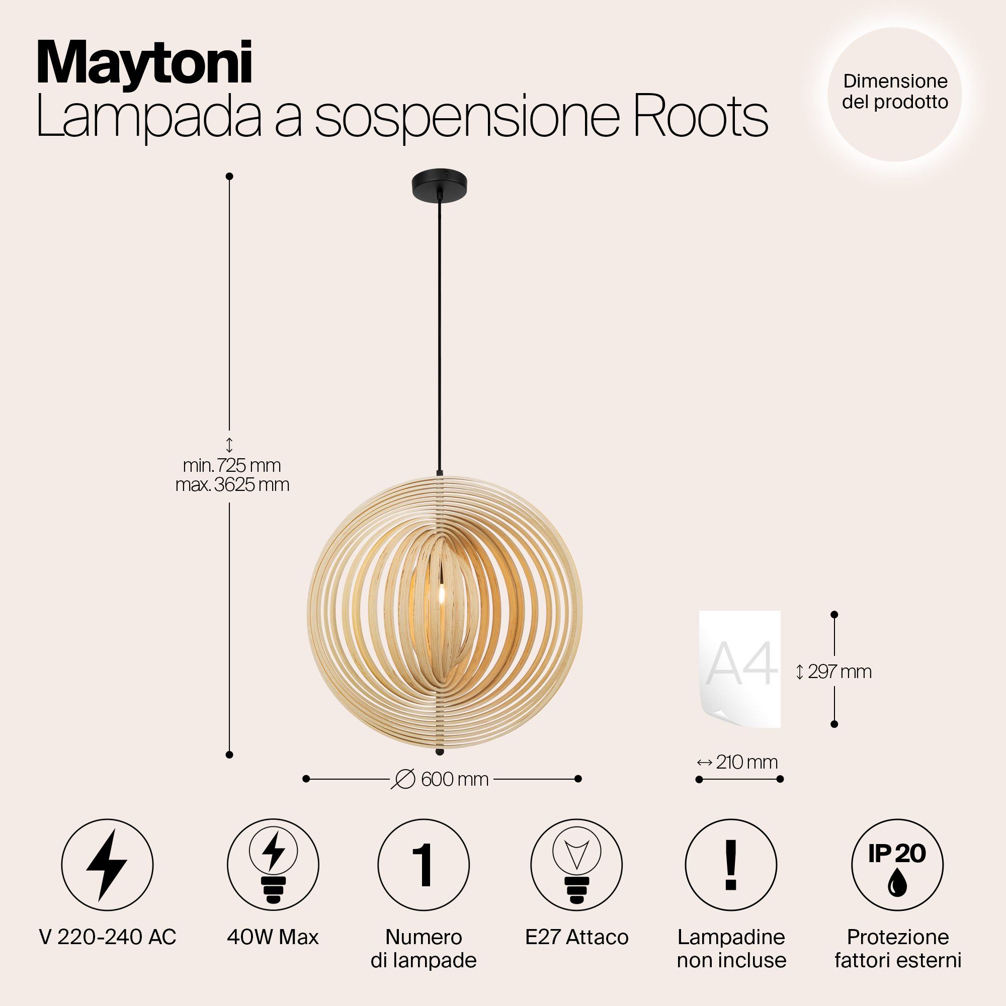 Подвесной светильник Maytoni MOD197PL-01W2 — фото 14