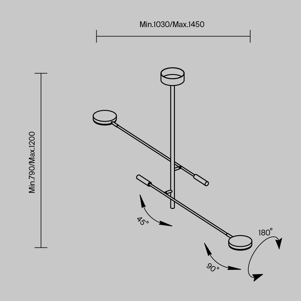 Дополнительная картинка Подвесной светильник Maytoni MOD070CL-L15B3K1