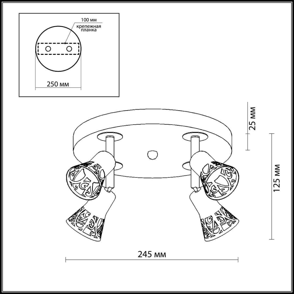 Картинка Спот Odeon Light Bierzo 2612/4C
